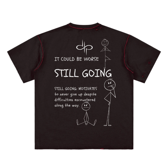"WORDS HAVE POWER" Hand-frayed Reversible T-shirt by ODMPOD