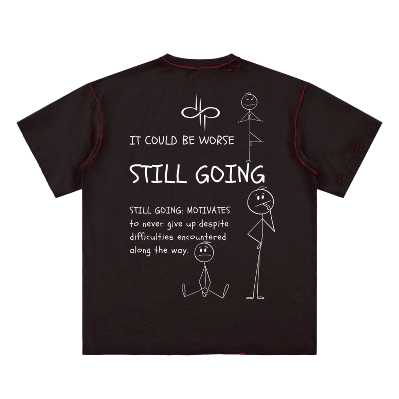 "WORDS HAVE POWER" Hand-frayed Reversible T-shirt by ODMPOD