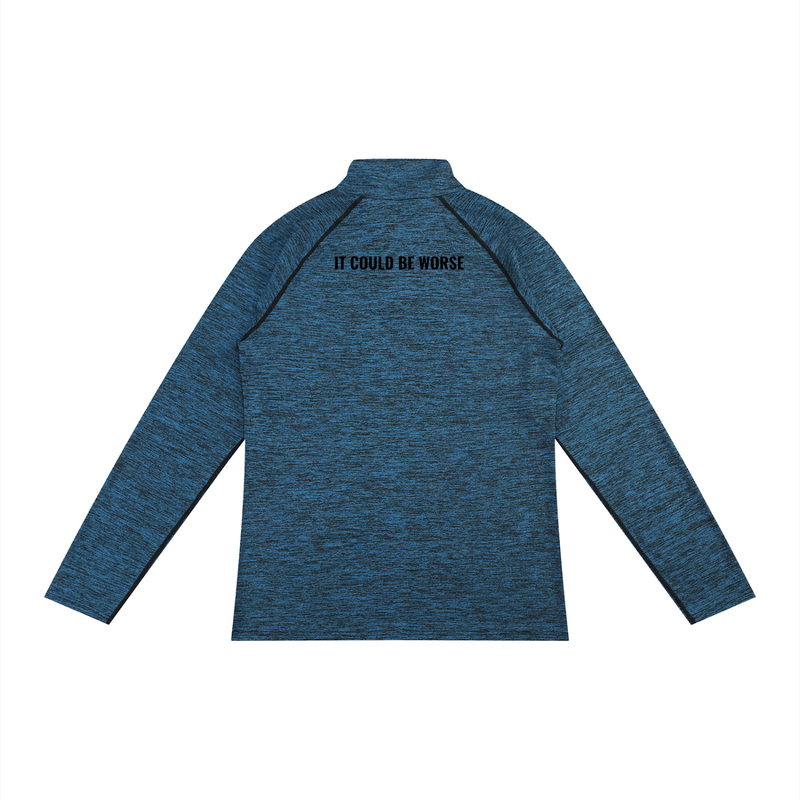 Men's Quarter-Zip Performance Long Sleeve T-Shirt by ODMPOD