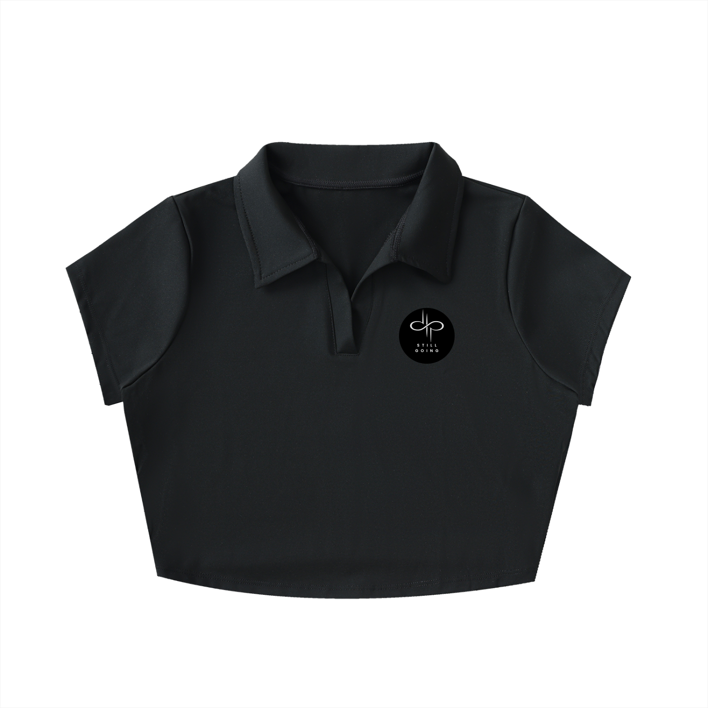V-Neck Lapel Crop Top by ODMPOD