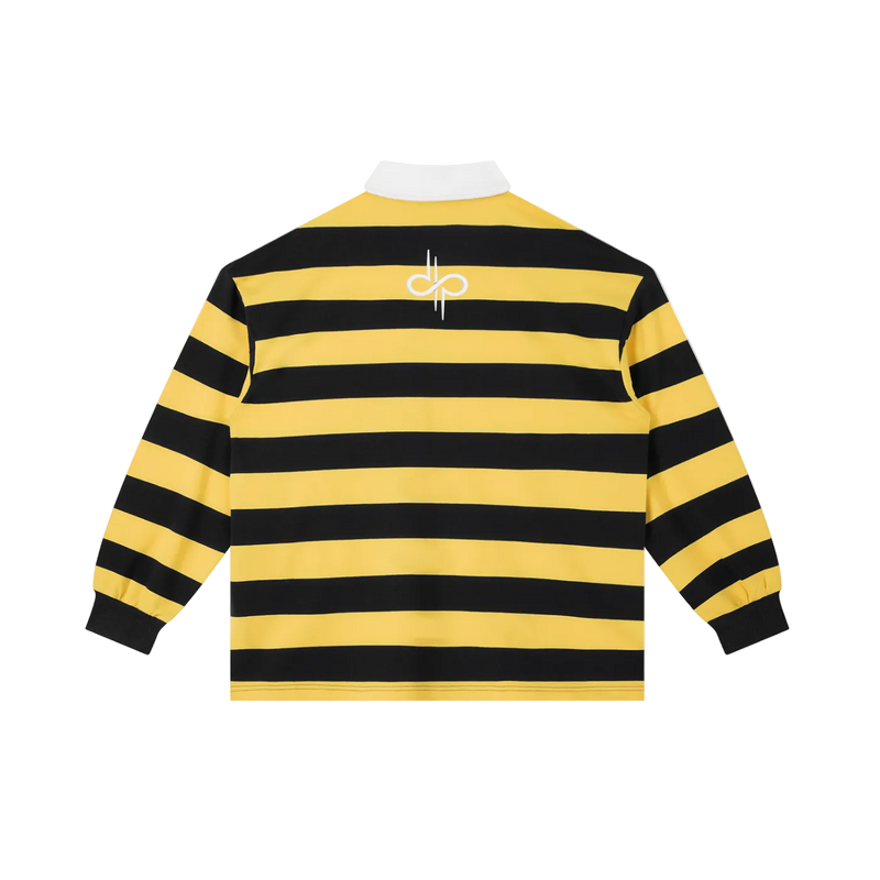 Color Block Stripe Polo Shirt by ODMPOD