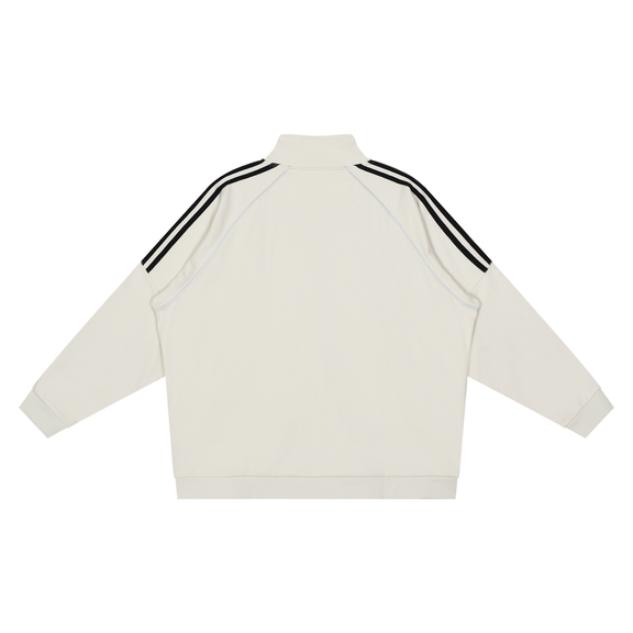 Reflection Striped Raglan Sleeve Jacket by ODMPOD