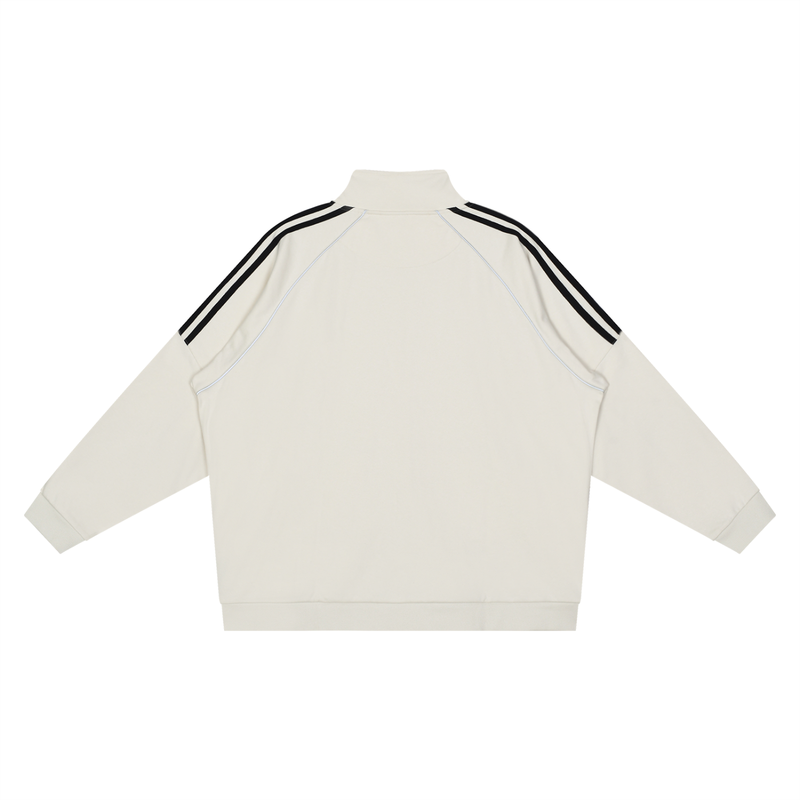Reflection Striped Raglan Sleeve Jacket by ODMPOD