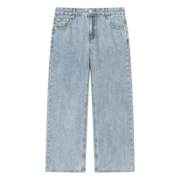 Unisex Vintage Wash Straight Leg Jeans by ODMPOD