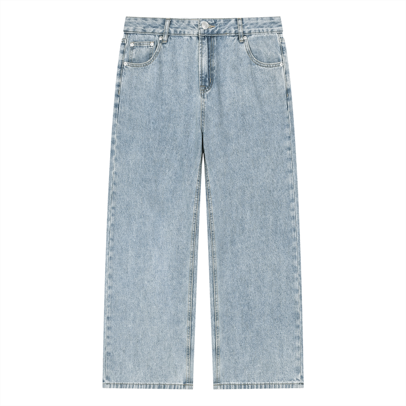 Unisex Vintage Wash Straight Leg Jeans by ODMPOD