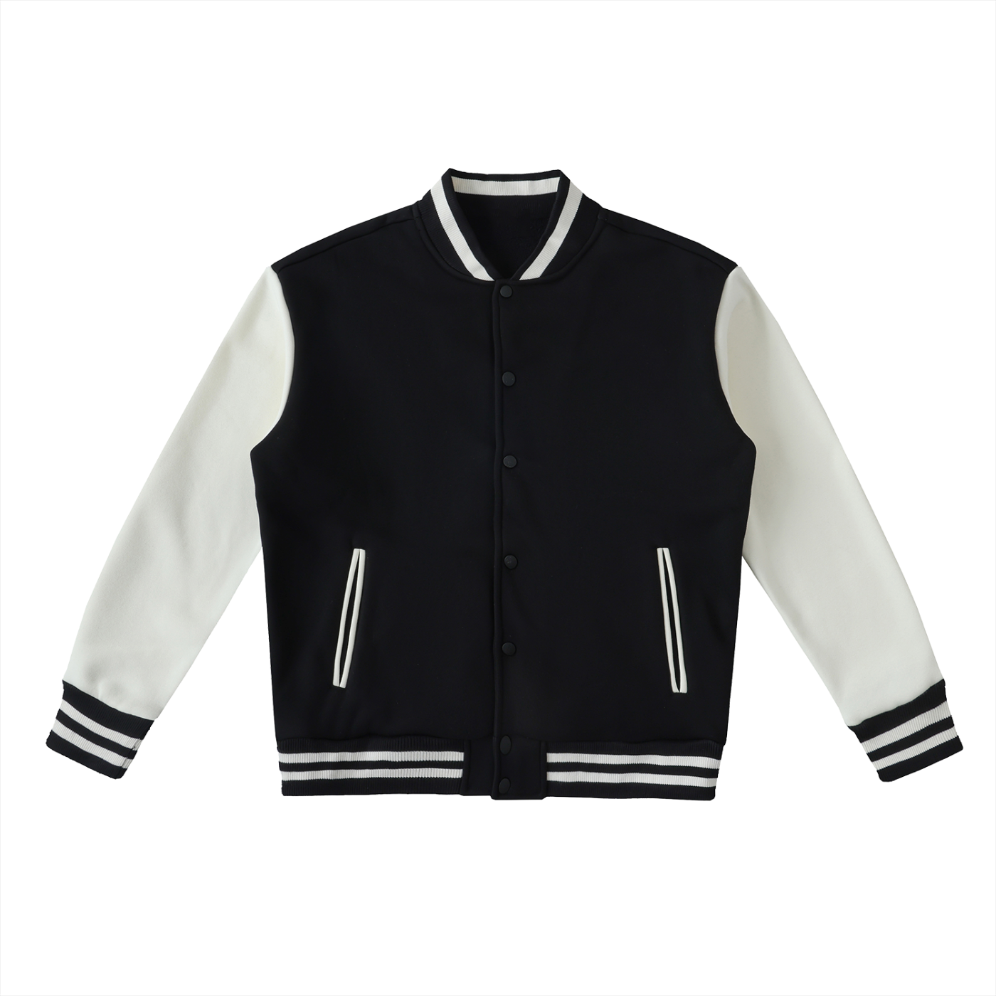 Two-Tone Fleeced Varsity Jacket by ODMPOD