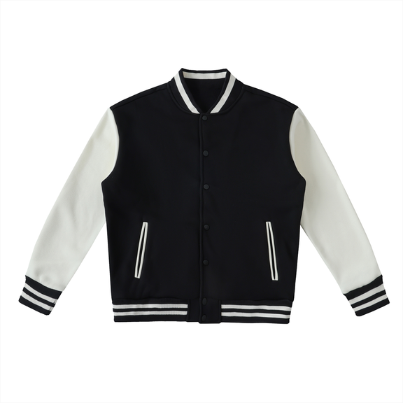 Two-Tone Fleeced Varsity Jacket by ODMPOD