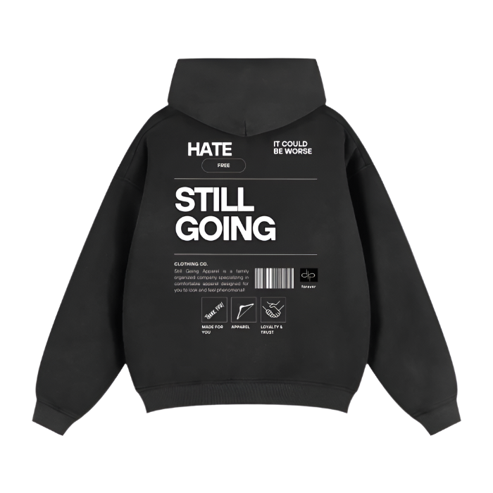 "HATE FREE" Zip- Boxy Hoodie