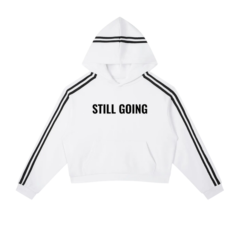 Contrast Side Stripe Cropped Hoodie by ODMPOD
