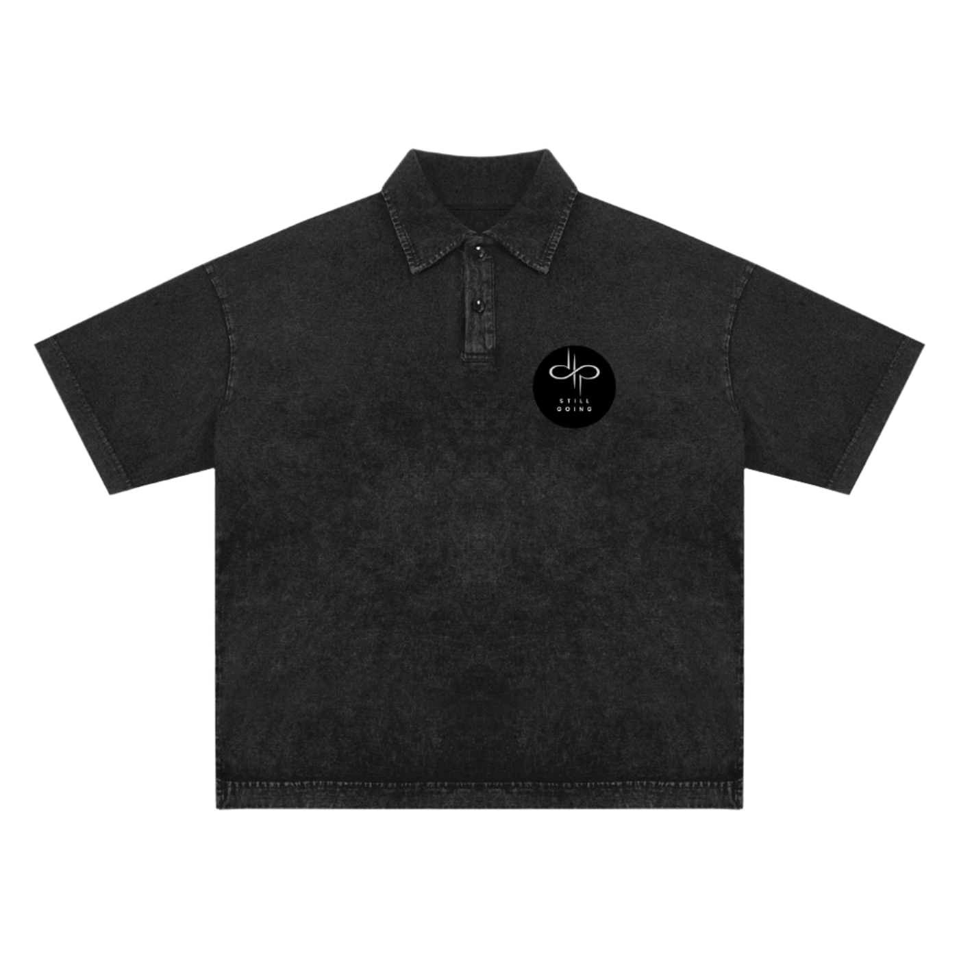 Heavyweight Snow-Washed Polo T-Shirt by ODMPOD
