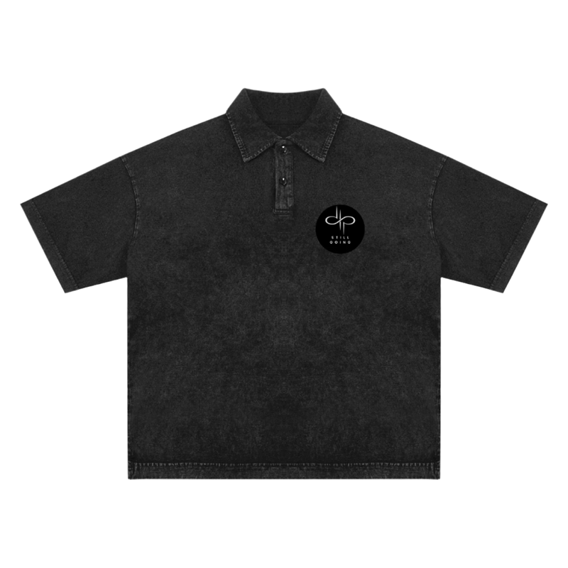 Heavyweight Snow-Washed Polo T-Shirt by ODMPOD