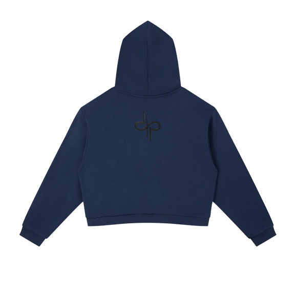 Contrast Side Stripe Cropped Hoodie by ODMPOD