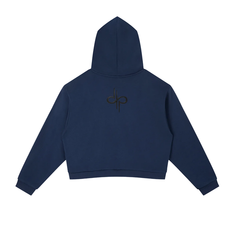 Contrast Side Stripe Cropped Hoodie by ODMPOD