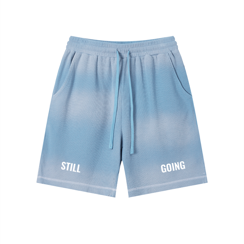 Sunfade Waffle Raw Hem Shorts by ODMPOD