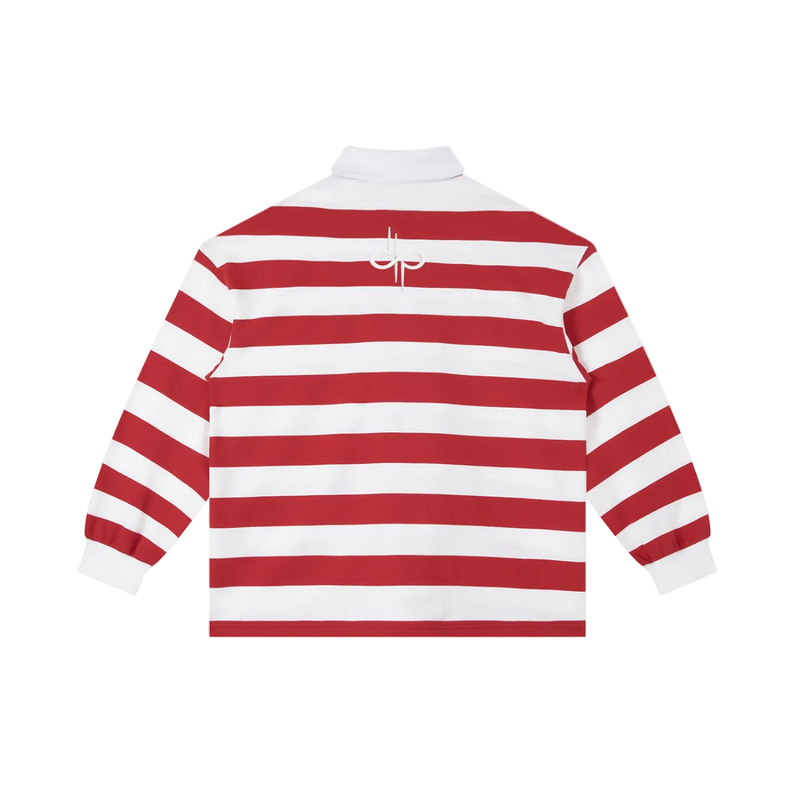 Color Block Stripe Polo Shirt by ODMPOD