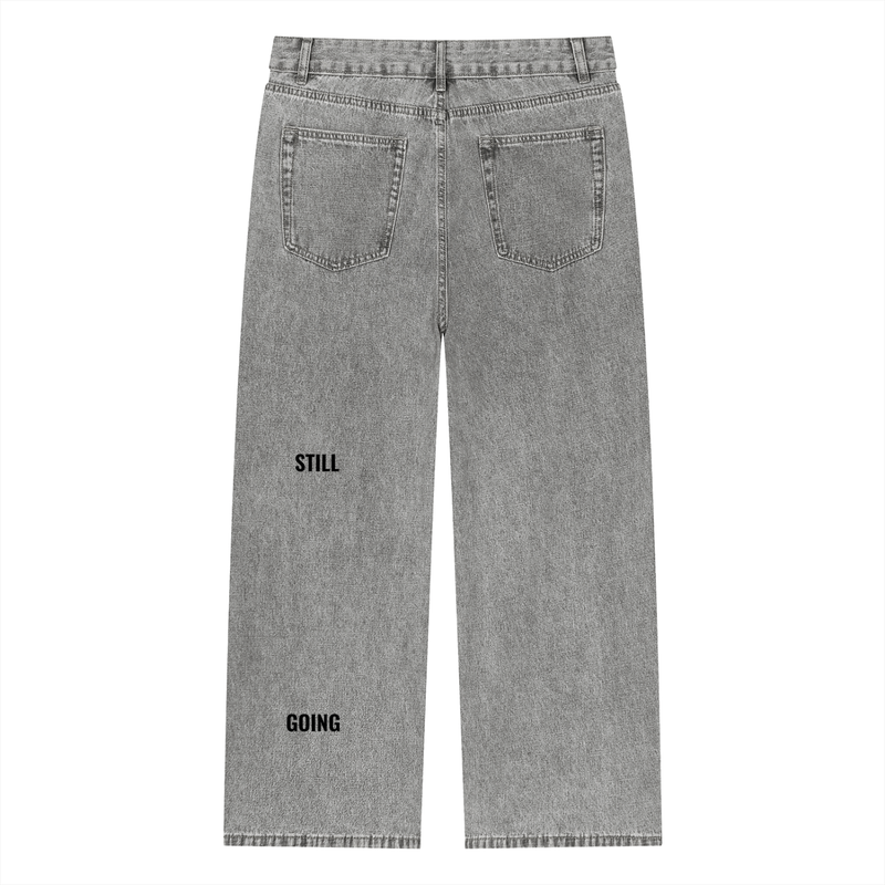 Unisex Vintage Wash Straight Leg Jeans by ODMPOD