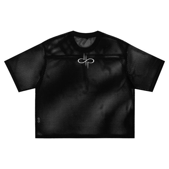 See-through Boxy Net T-shirt by ODMPOD