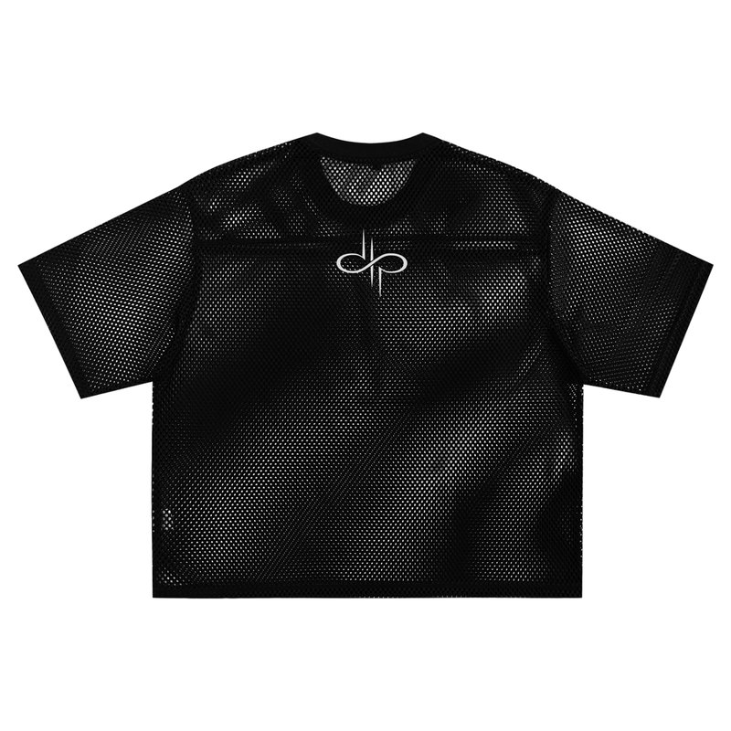 See-through Boxy Net T-shirt by ODMPOD