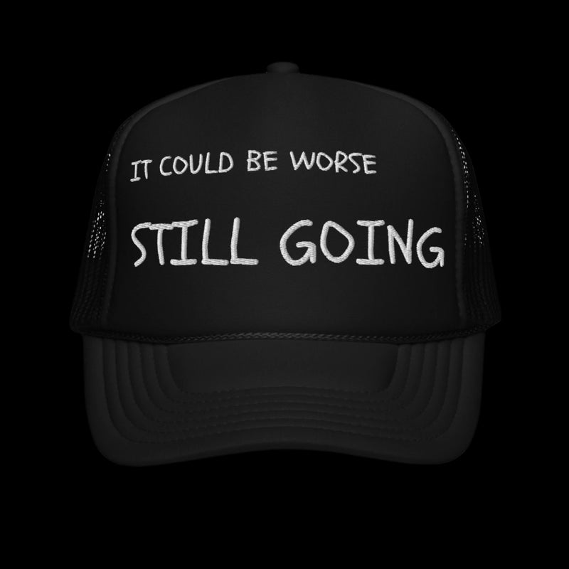 "WORDS HAVE POWER" Foam trucker hat by STILL GOING SHOP