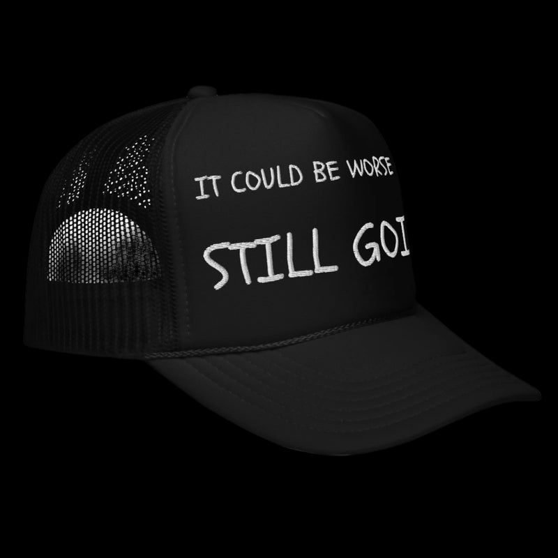 "WORDS HAVE POWER" Foam trucker hat by STILL GOING SHOP