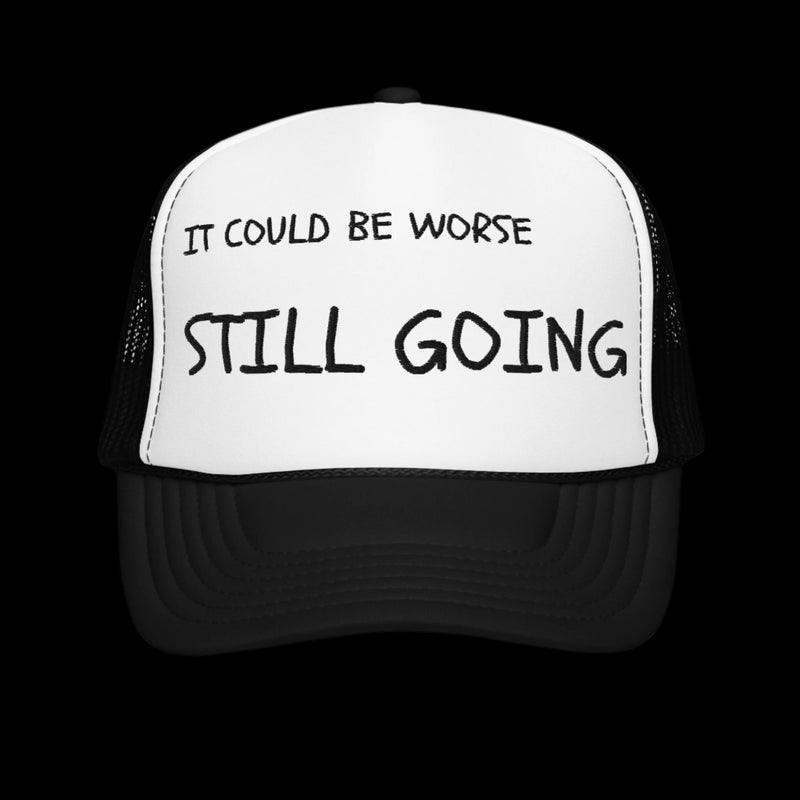 "WORDS HAVE POWER" Foam trucker hat by STILL GOING SHOP