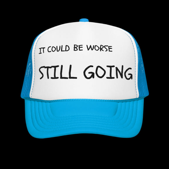 "WORDS HAVE POWER" Foam trucker hat by STILL GOING SHOP