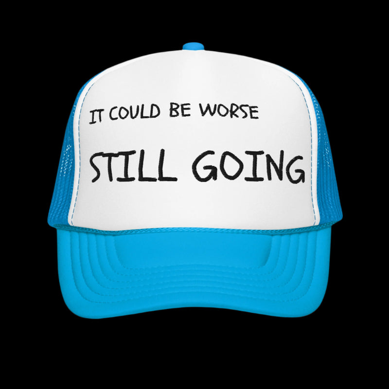 "WORDS HAVE POWER" Foam trucker hat by STILL GOING SHOP