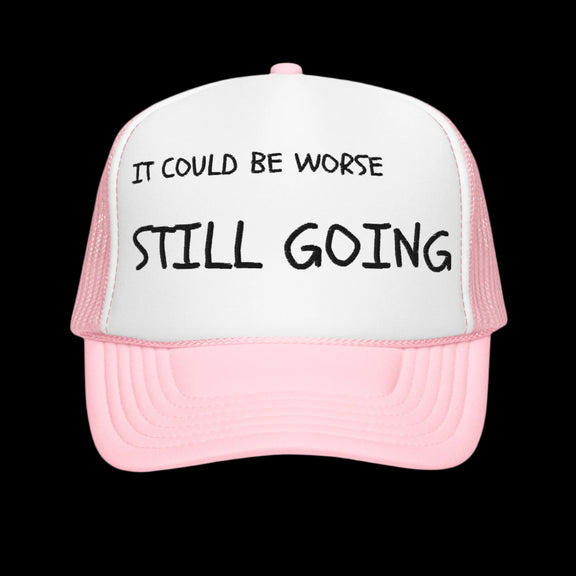 "WORDS HAVE POWER" Foam trucker hat by STILL GOING SHOP