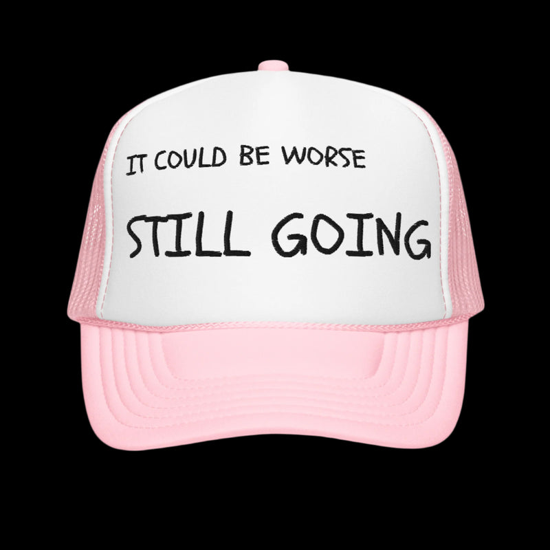 "WORDS HAVE POWER" Foam trucker hat by STILL GOING SHOP