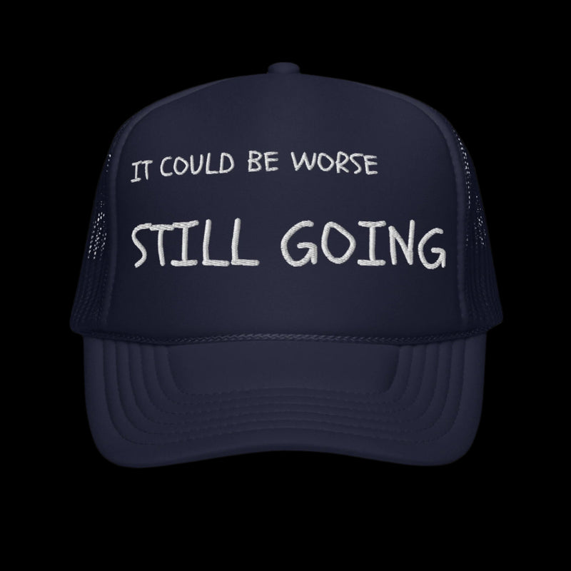 "WORDS HAVE POWER" Foam trucker hat by STILL GOING SHOP