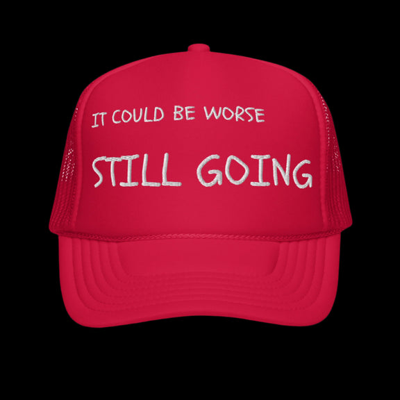 "WORDS HAVE POWER" Foam trucker hat by STILL GOING SHOP