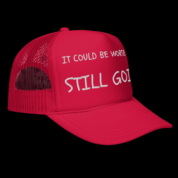 "WORDS HAVE POWER" Foam trucker hat by STILL GOING SHOP