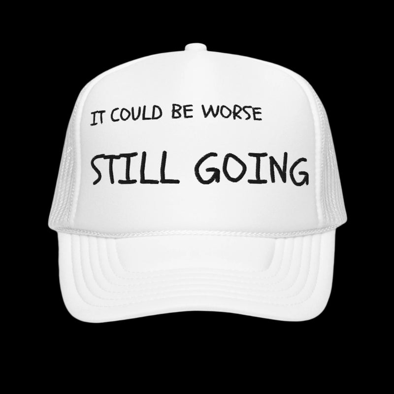 "WORDS HAVE POWER" Foam trucker hat by STILL GOING SHOP