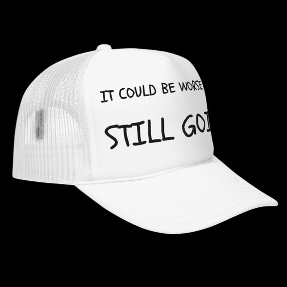 "WORDS HAVE POWER" Foam trucker hat by STILL GOING SHOP