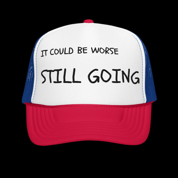 "WORDS HAVE POWER" Foam trucker hat by STILL GOING SHOP