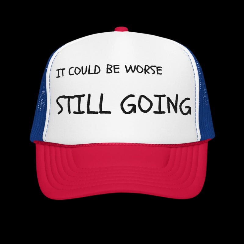 "WORDS HAVE POWER" Foam trucker hat by STILL GOING SHOP
