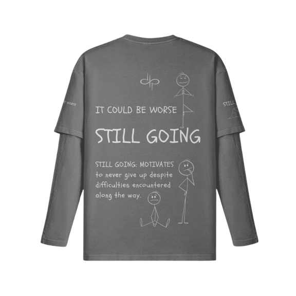 "WORDS HAVE POWER" Unisex Faux-layered Faded Long Sleeve by PODpartner