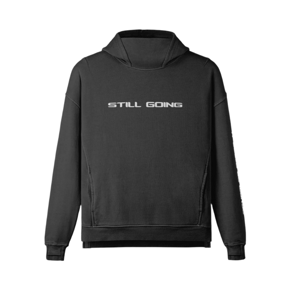 "WORDS HAVE POWER" Slit Hem Turtleneck Hoodie by PODpartner