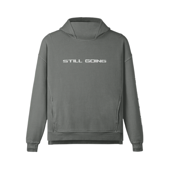 "WORDS HAVE POWER" Slit Hem Turtleneck Hoodie by PODpartner