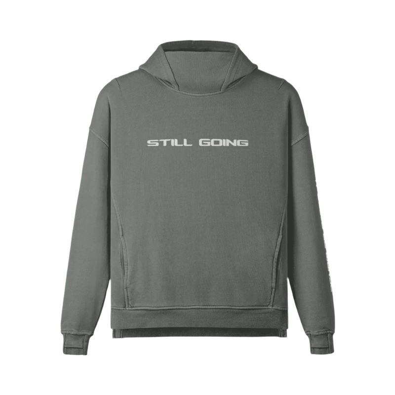 "WORDS HAVE POWER" Slit Hem Turtleneck Hoodie by PODpartner