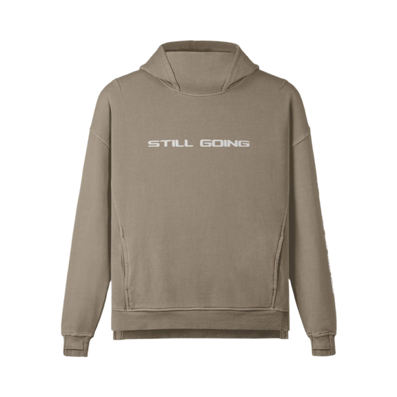 "WORDS HAVE POWER" Slit Hem Turtleneck Hoodie by PODpartner