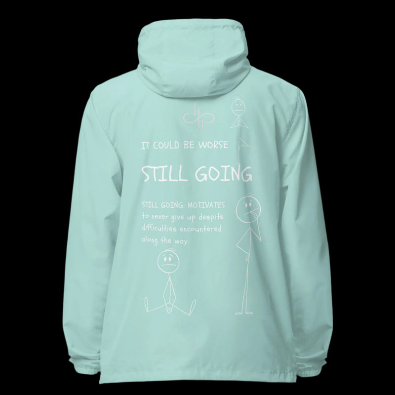 "WORDS HAVE POWER" lightweight zip up windbreaker by STILL GOING SHOP