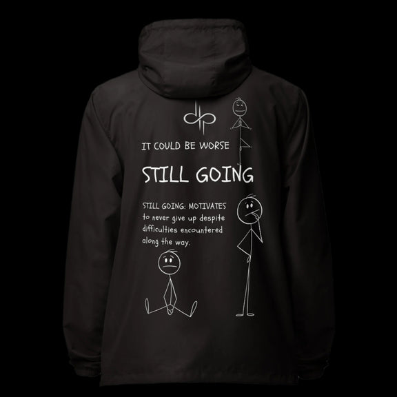 "WORDS HAVE POWER" lightweight zip up windbreaker by STILL GOING SHOP