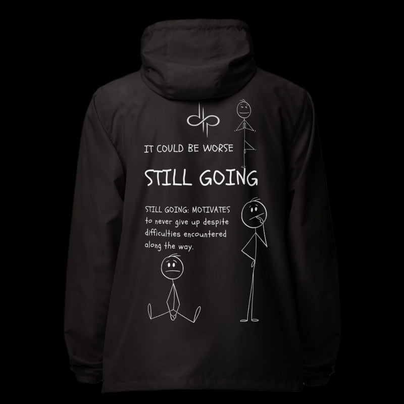 "WORDS HAVE POWER" lightweight zip up windbreaker by STILL GOING SHOP