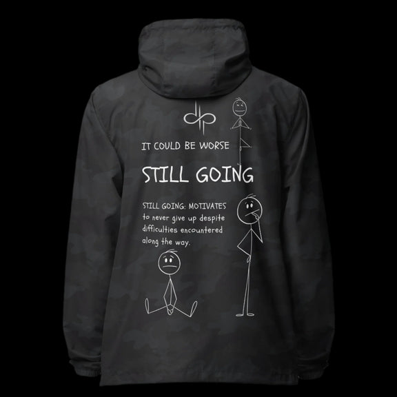 "WORDS HAVE POWER" lightweight zip up windbreaker by STILL GOING SHOP