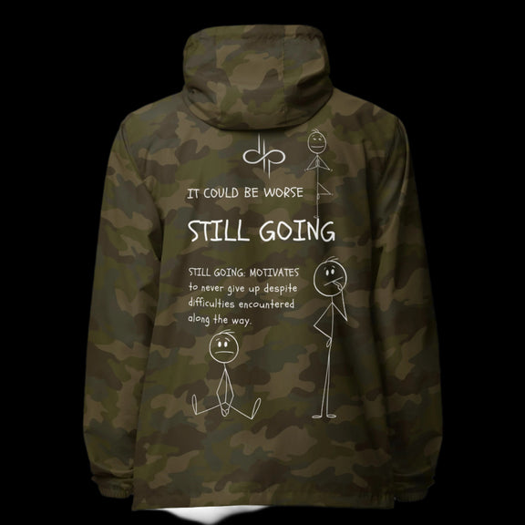 "WORDS HAVE POWER" lightweight zip up windbreaker by STILL GOING SHOP