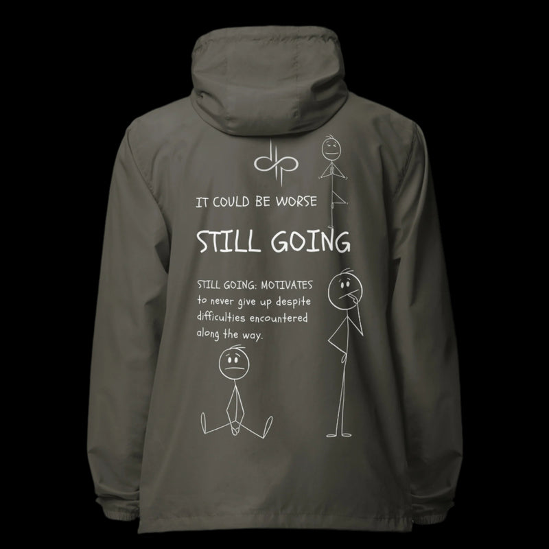 "WORDS HAVE POWER" lightweight zip up windbreaker by STILL GOING SHOP