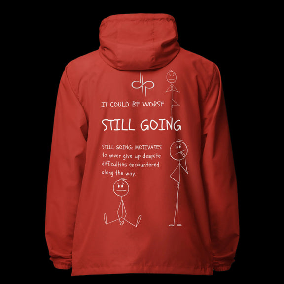 "WORDS HAVE POWER" lightweight zip up windbreaker by STILL GOING SHOP