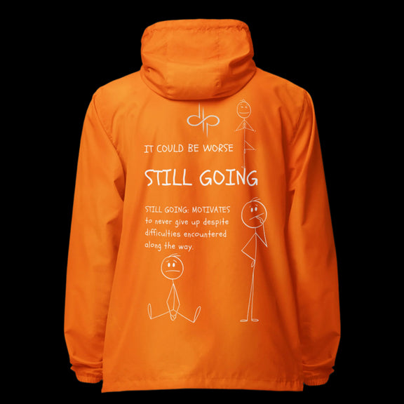 "WORDS HAVE POWER" lightweight zip up windbreaker by STILL GOING SHOP